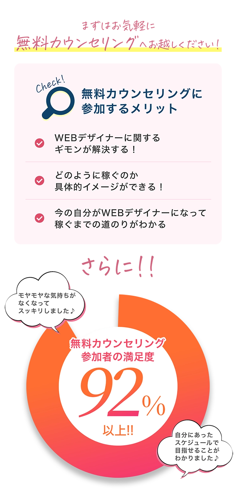 まずはお気軽に無料カウンセリングへお越しください!